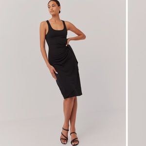 Pact Organic Cotton The Soirée Easy Black Wrap Dress